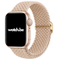 Apple Watch Geweven Bandje Met Gesp - Roze