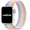 Apple Watch Nylon Sport Loop Bandje - Regenboog