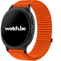 Samsung Galaxy Watch 8 - 44mm Nylon Bandje met Klittenbandsluiting - Oranje