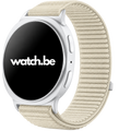 Samsung Galaxy Watch 8 - 44mm Nylon Bandje met Klittenbandsluiting - Sterrenlicht