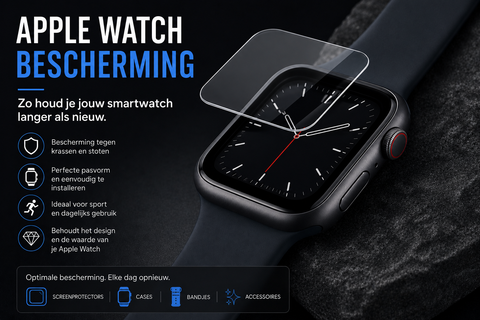 Apple Watch bescherming met screenprotector en accessoires voor optimale bescherming tegen krassen en stoten