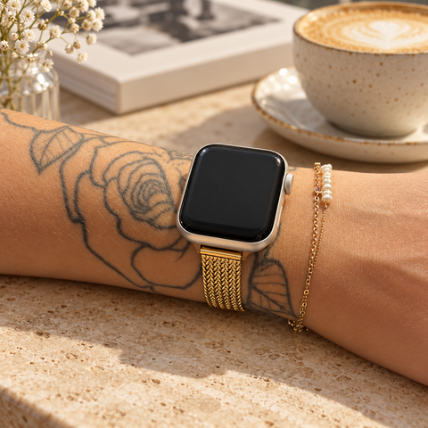 Apple Watch Bandje Staal Smal - Goud