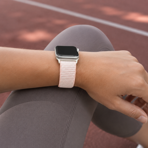 Apple Watch Nylon Sport Loop Bandje - Roze