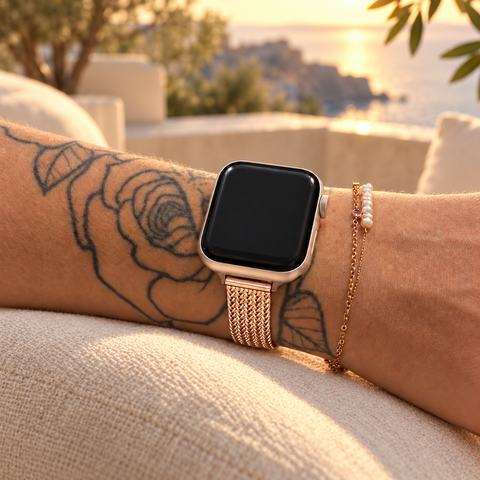 Apple Watch Bandje Staal Smal - Roségoud
