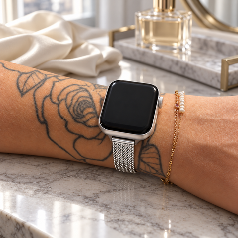 Apple Watch Bandje Staal Smal - Zilver