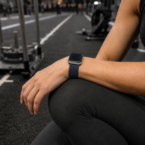 Apple Watch Nylon Sport Loop Bandje - Blauw
