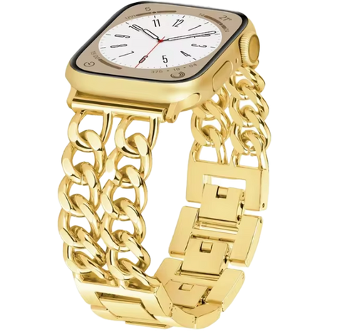 Apple Watch Bandje Staal Schakel - Goud
