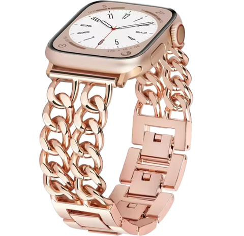 Apple Watch Bandje Staal Schakel - Roségoud