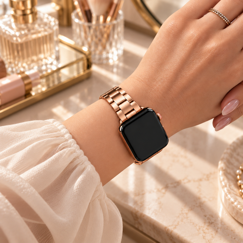 Apple watch fijn stalen bandje - Roségoud