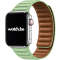 Apple Watch Leren Magneetbandje - Mint Groen