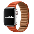 Apple Watch Leren Magneetbandje - Oranje