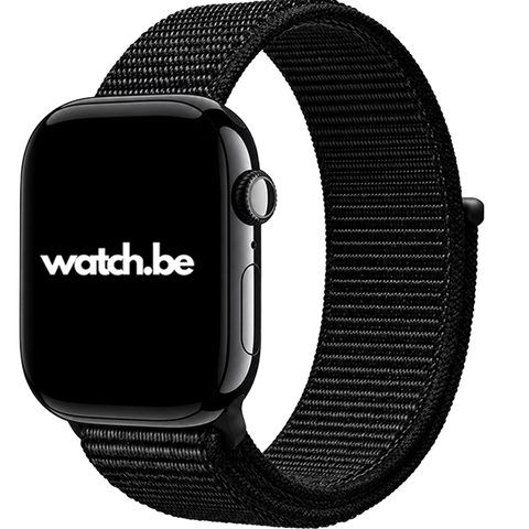 Apple Watch Nylon Sport Loop Bandje - Zwart