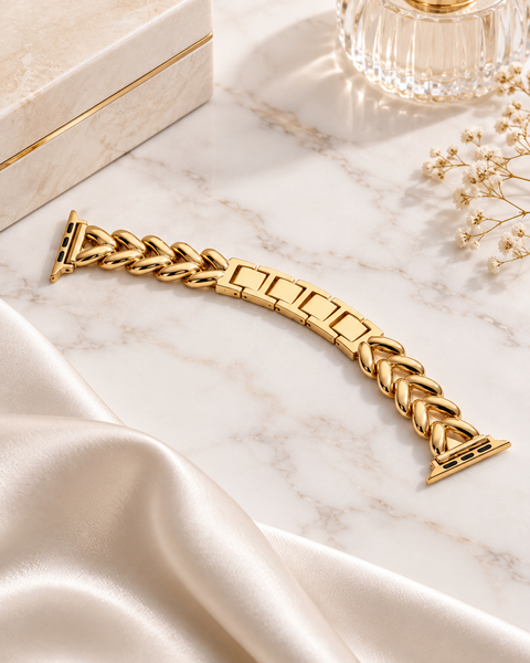 Apple Watch Luxe Schakelband – Goud