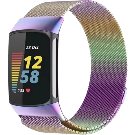 Fitbit Charge 5 Milanese Bandje - Multikleur