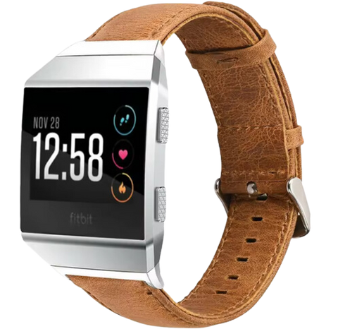 Fitbit Ionic Leren Bandje - Bruin
