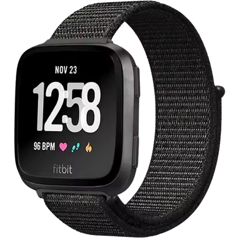 Fitbit Sense 2 Nylon Bandje - Zwart