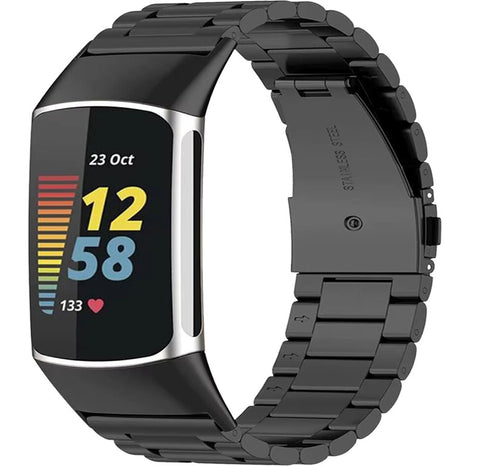 Fitbit Charge 6 Stalen Bandje - Zwart