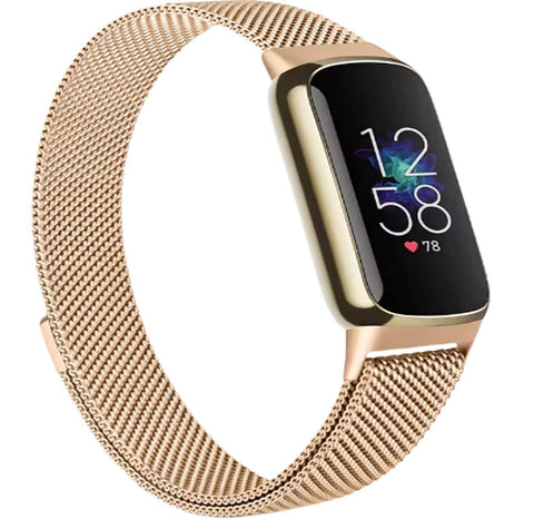 Fitbit Luxe Milanees Bandje - Roségoud