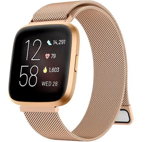 Fitbit Sense 2 Milanees Bandje - Roségoud