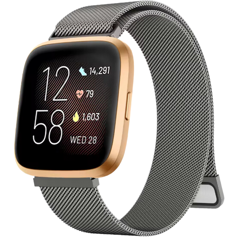 Fitbit Sense 2 Milanees Bandje - Space Grijs