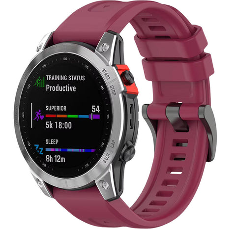 Garmin Fenix 5 Sportbandje - Bordeaux rood