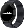 Samsung Galaxy Watch 8 - 44mm Nylon Bandje met Klittenbandsluiting - Donkergrijs