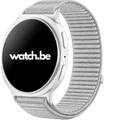 Samsung Galaxy Watch 8 - 44mm Nylon Bandje met Klittenbandsluiting - Lichtgrijs