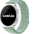Samsung Galaxy Watch 8 - 44mm Nylon Bandje met Klittenbandsluiting - Mintgroen