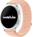 Samsung Galaxy Watch 8 - 44mm Nylon Bandje met Klittenbandsluiting - Roze