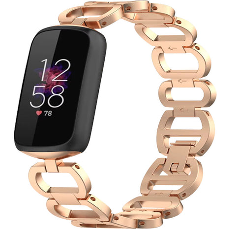 Fitbit Luxe Stalen Bandje - Roségoud