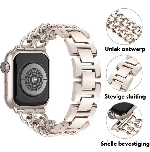 Apple Watch Bandje Staal Schakel - Roségoud